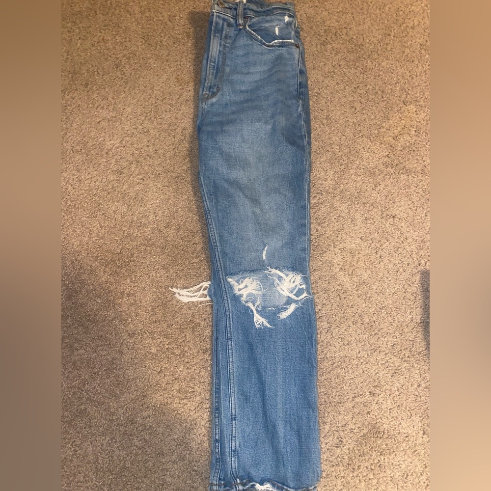 Abercrombie and fitch the ankle straight ultra high rise jeans size 26/2